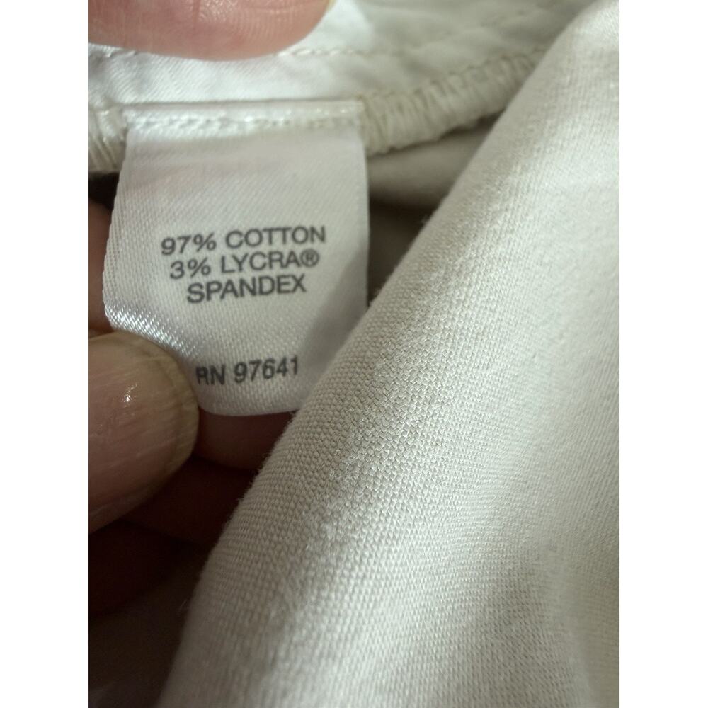 J Jill Ivory Chino Cotton wide leg Pants Women's Timeless Business Size 12 - Picture 4 of 11